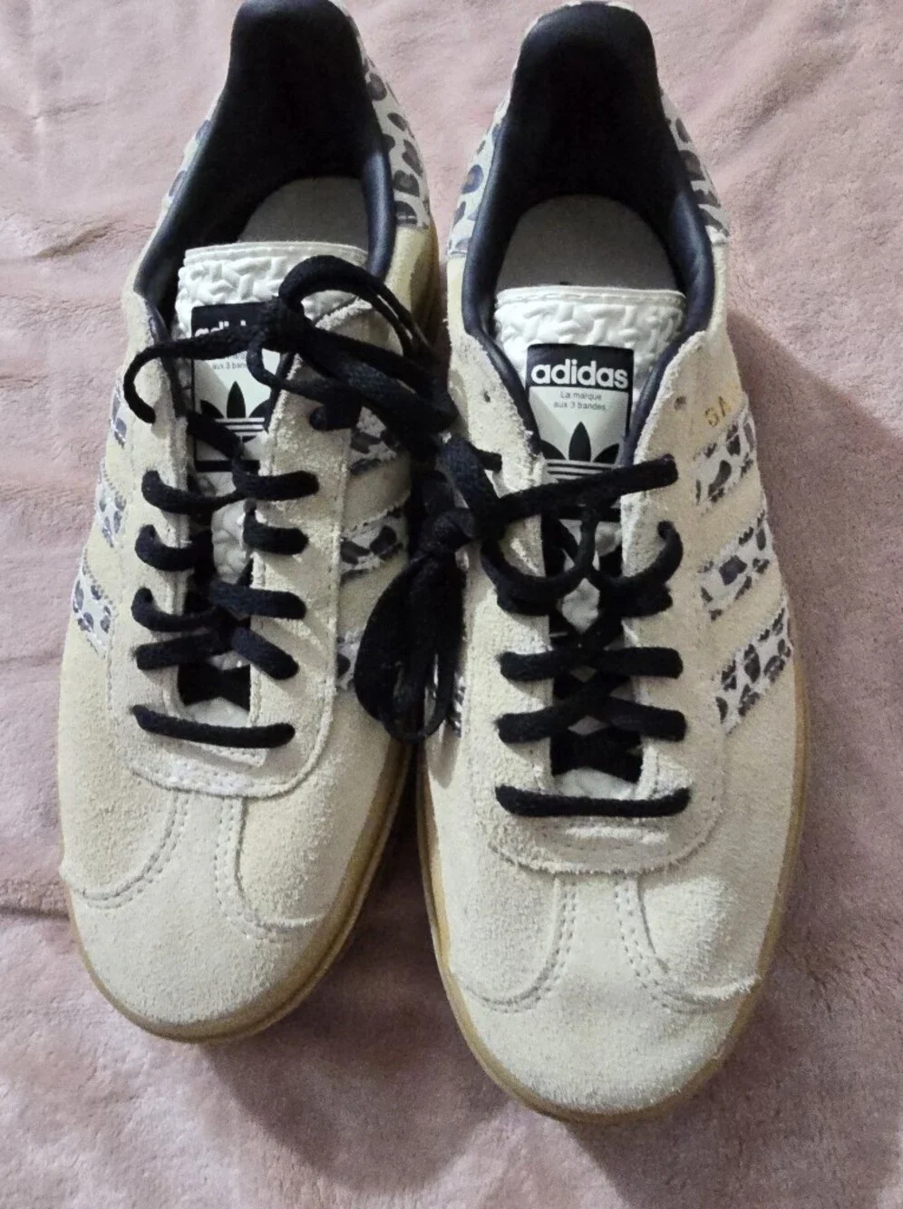 Adidas Gazelle Bold Cream Black Leopard
